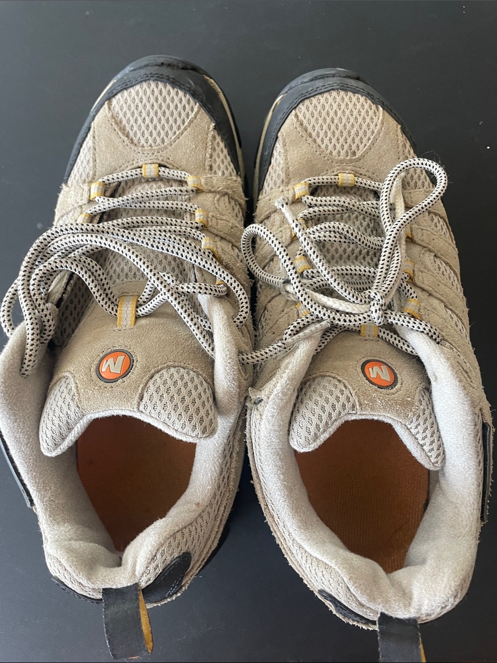Merrell Beige and Black Women's Hiking Shoes